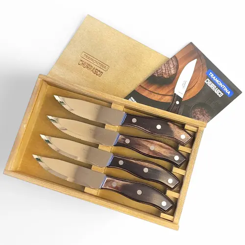 Tramontina Churrasco Paisano 4 Piece Premium Steak Knife Set Tramontina Churrasco Paisano 4 Piece Premium Steak Knife Set