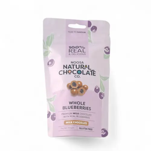 Noosa Natural Choc Co. Milk Choc Blueberries 100g Noosa Natural Choc Co. Milk Choc Blueberries 100g