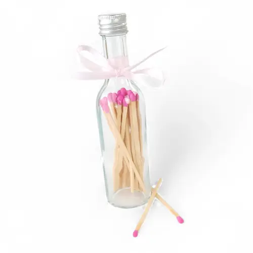 Matches in a Bottle 15cm - Pink Matches in a Bottle 15cm - Pink