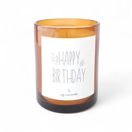 Candle 'Happy Birthday' Spring Soy Wax Candle Jar Candle 'Happy Birthday' Spring Soy Wax Candle Jar