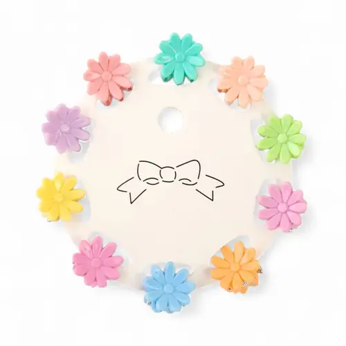 Mini Flower Hair Clips Set of 10 Mini Flower Hair Clips Set of 10