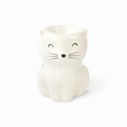 Oil Burner - Ceramic White Cat 15cm Oil Burner - Ceramic White Cat 15cm