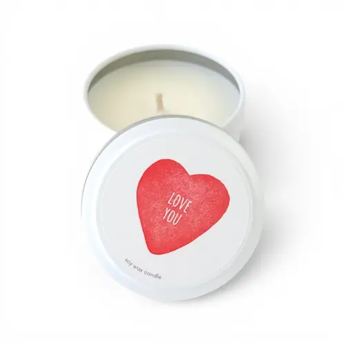 Candle - 'Love' Soy Wax Candle Tin Candle - 'Love' Soy Wax Candle Tin
