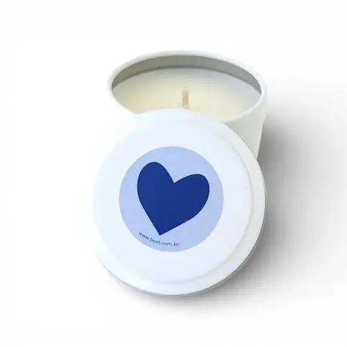 Candle - Blue Heart Soy Wax Candle Tin Candle - Blue Heart Soy Wax Candle Tin