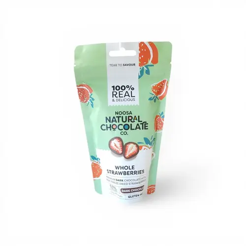 Noosa Natural Choc Co. Whole Dark Choc Strawberries 100g Noosa Natural Choc Co. Whole Dark Choc Strawberries 100g