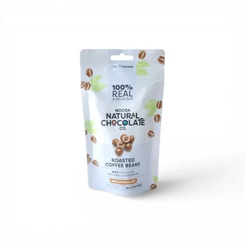 Noosa Natural Choc Co. Roasted Milk Choc Coffee Beans 100g Noosa Natural Choc Co. Roasted Milk Choc Coffee Beans 100g