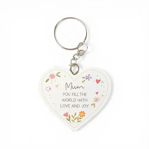 Keyring - Wooden 'Mum You Fill the World with Love & Joy' Keyring - Wooden 'Mum You Fill the World with Love & Joy'