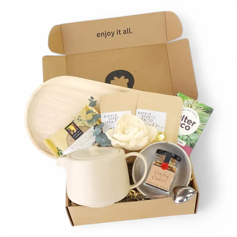 pre-made hamper with add-on products shown Perth gift Hampers