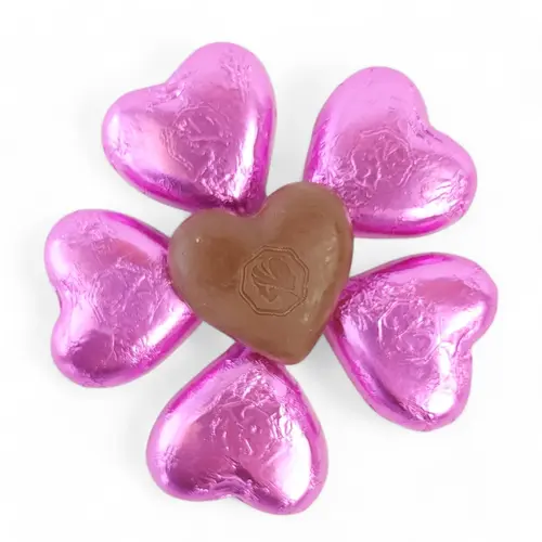 Pink Lady Small Milk Choc Hearts 8g x 6