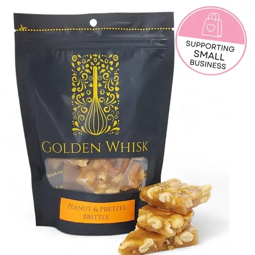 Golden Whisk Peanut & Pretzel Brittle 150g