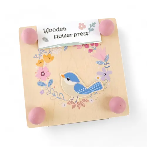 Wooden Bird Flower Press 16cm