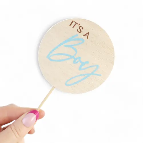 Baby 'It's A Boy!' Wooden Pick