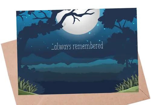 'Always Remembered' Sympathy Card - FREE