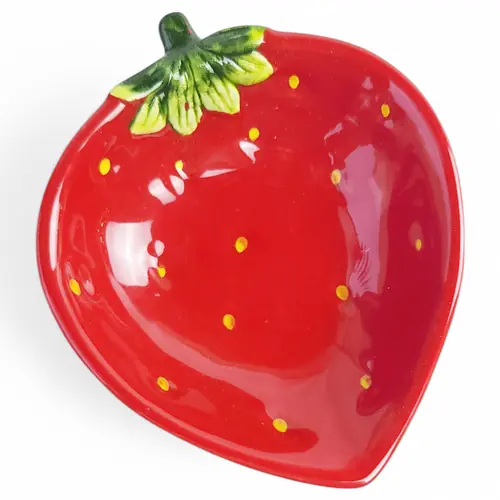 Trinket Dish Ceramic - Strawberry