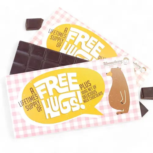 Bloomsberry 'Free Hugs' Milk Chocolate Bar 100g