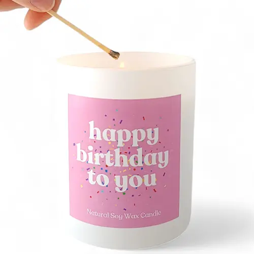 Candle - 'Happy Birthday To You' Confetti Soy Wax Candle