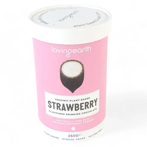 Loving Earth Organic Plant Based Strawberry Drinking Powder