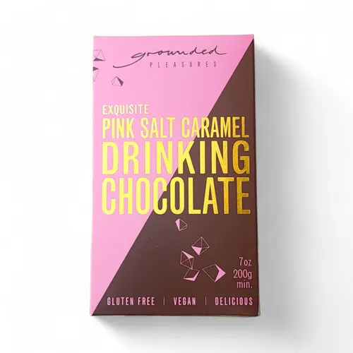 Grounded Pleasures Pink Salt Caramel Drinking Chocolate 200g