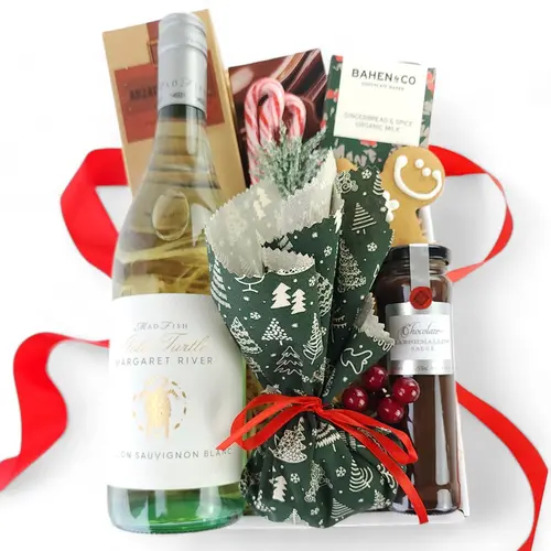 Wine & Pud - Whtie Gift Box