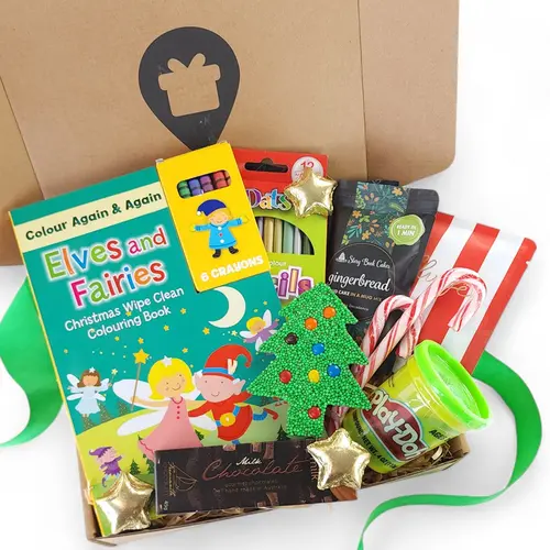 Kids Christmas Elf Fun Gift Box