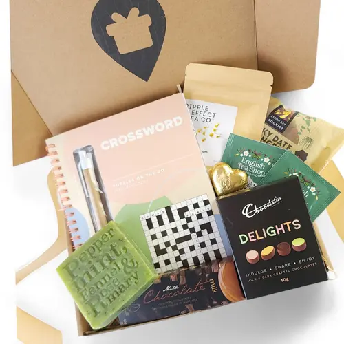 Crossword Care Package Gift Box