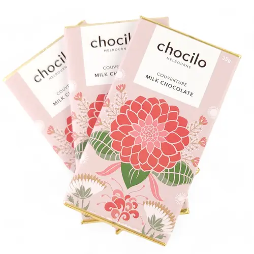 Chocilo Melbourne 'Floral' Milk Choc Bar 30g