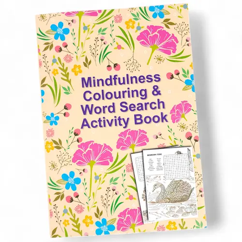 Puzzle Book - Mindfullness Colouring & Word Search