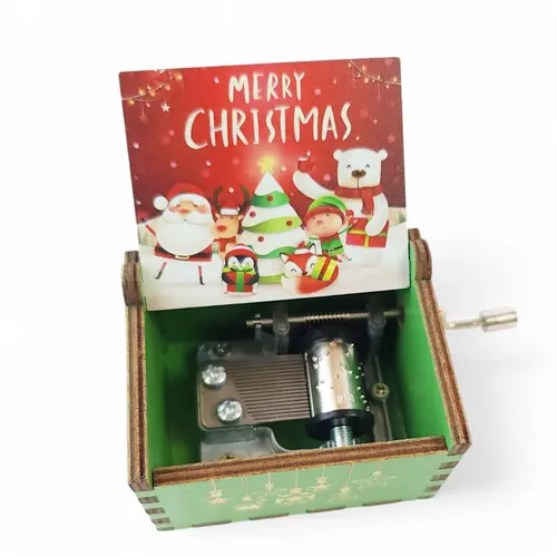 Christmas Wooden Music Box