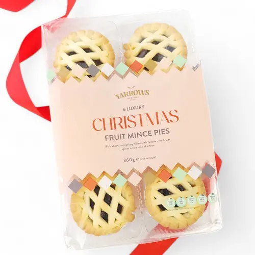 Yarrows 6 Luxury Fruit Mince Pies 360g