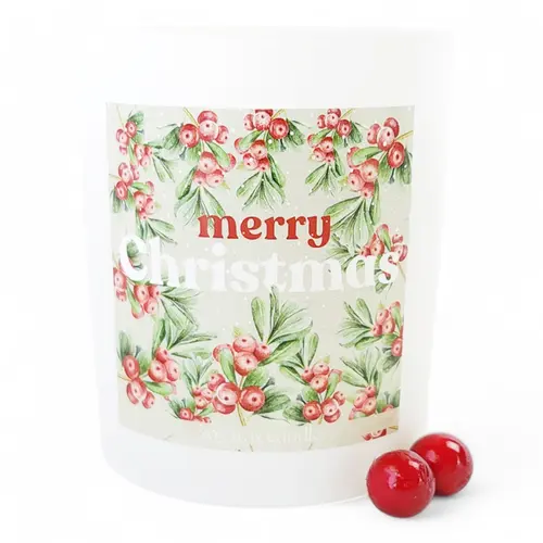 Candle - 'Merry Christmas' Soy Wax Candle Jar