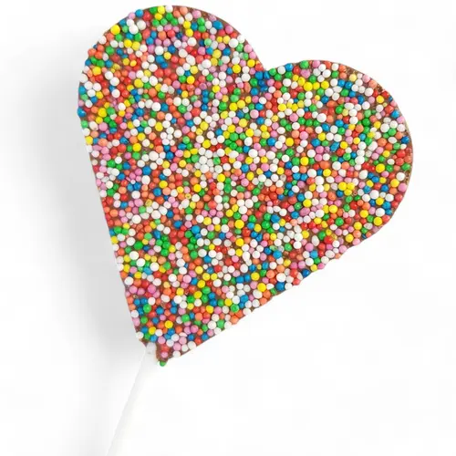 Freckleberry Milk Choc Freckle Loveheart Lollipop