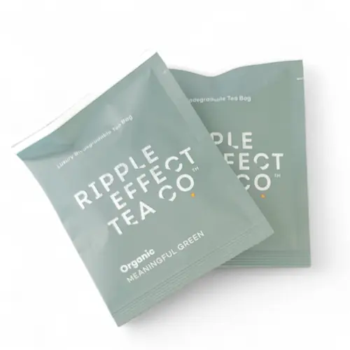 Ripple Effect Biodegradable, Organic Meaningful Green Tea Sachet x 2 Ripple Effect Biodegradable, Organic Meaningful Green Tea Sachet x 2