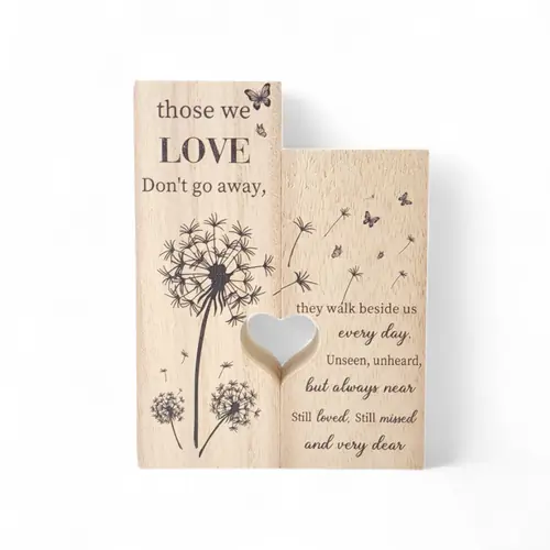 Candle Holder "Those We Love" Duo Wooden Tealight Holders Candle Holder "Those We Love" Duo Wooden Tealight Holders