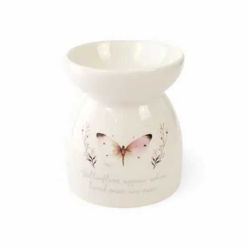Oil Burner - "Butterflies Appear..." Ceramic 15cm Oil Burner - "Butterflies Appear..." Ceramic 15cm