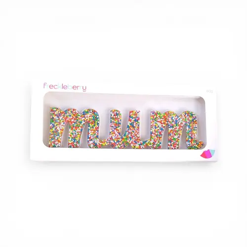 Chocolate Freckle 'MUM' Word 15cm