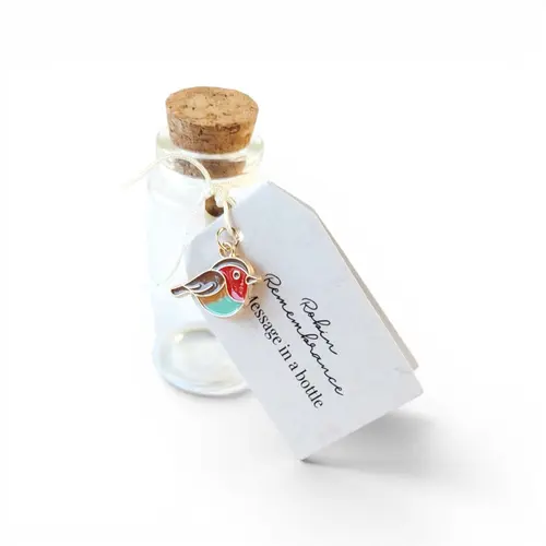 Robin Remembrance Message Bottle Robin Remembrance Message Bottle