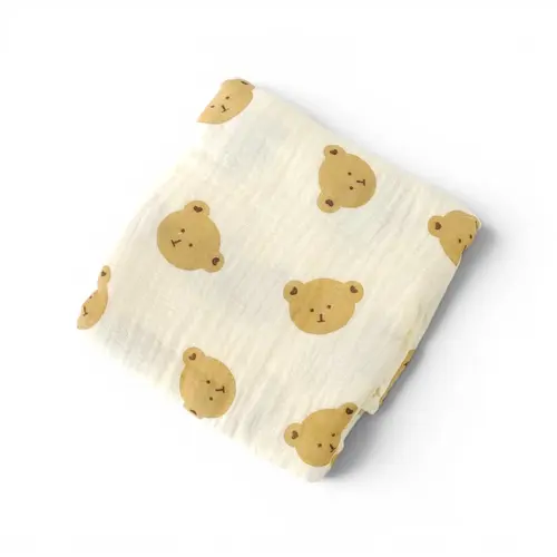 Baby Teddy Muslin Wrap 1m x 1m Baby Teddy Muslin Wrap 1m x 1m