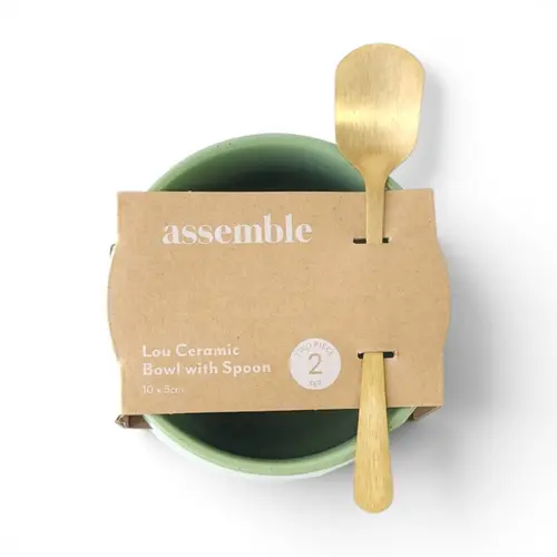Assemble Lou Ceramic Bowl with Spoon 10 x 5 cm Assemble Lou Ceramic Bowl with Spoon 10 x 5 cm