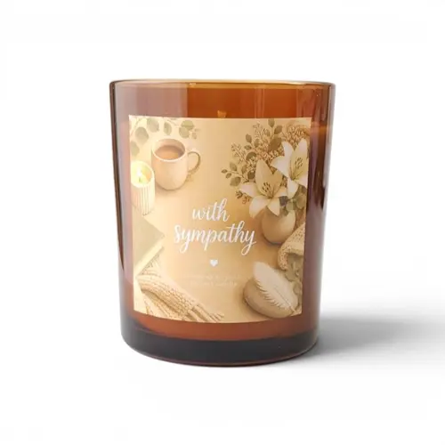 Candle - With Sympathy Cinnamon & Vanilla Soy Wax Candle Jar Candle - With Sympathy Cinnamon & Vanilla Soy Wax Candle Jar