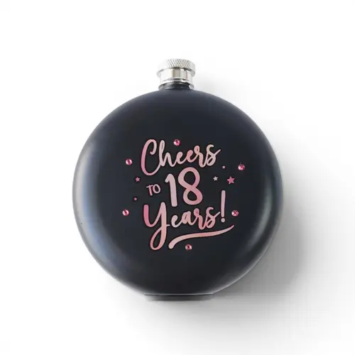Hip Flask - 'Cheers to 18' Hip Flask - 'Cheers to 18'