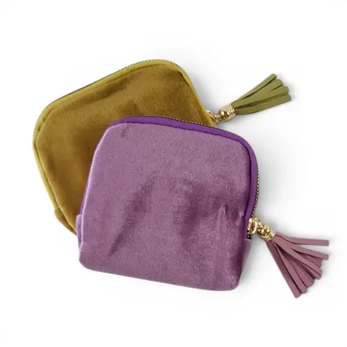 Coin Purse with Tassels Pink / Mustard Coin Purse with Tassels Pink / Mustard