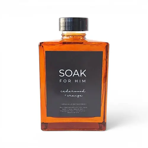 Yarra Valley SOAK for Him - Orange & Cedarwood Bath Soak 100g Yarra Valley SOAK for Him - Orange & Cedarwood Bath Soak 100g