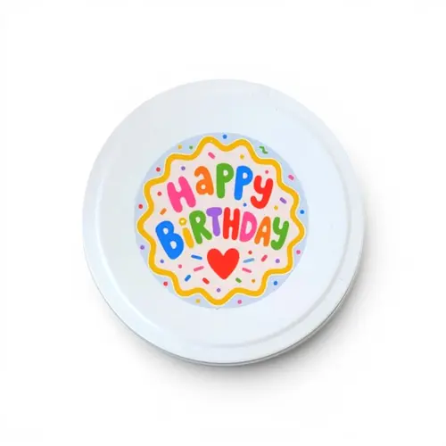 Candle - Colorful 'Happy Birthday' Soy Wax Candle Tin Candle - Colorful 'Happy Birthday' Soy Wax Candle Tin