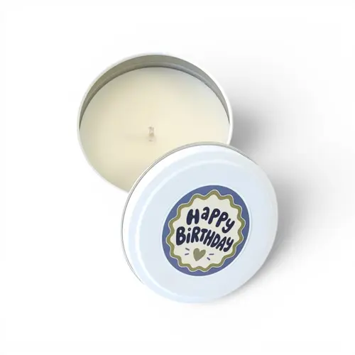 1. Candle - Blue 'Happy Birthday' Candle Tin thumbnail